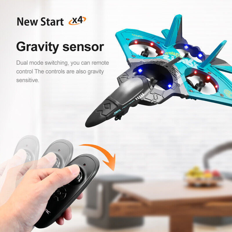 4DRC V17 Remote Control Plane 2.4Ghz Foam RC Airplanes Helicopter Quadcopter,Spinning Drone With Cool Light,Gifts For Kids Adults. - Image 7