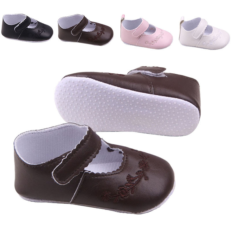 Leather Toddler Girl Crib Shoes - Image 3