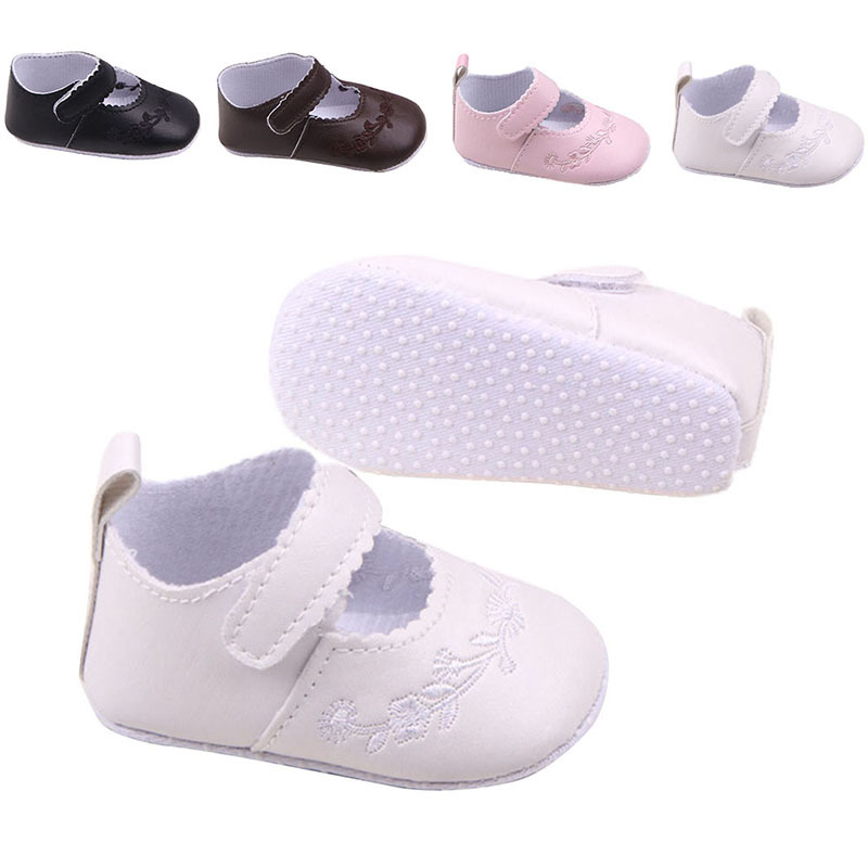 Leather Toddler Girl Crib Shoes - Image 4