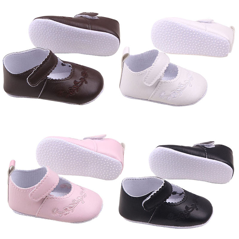 Leather Toddler Girl Crib Shoes - Image 5